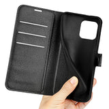 For-iPhone-15-PU-Leather-Litchi-Texture-Stand-Phone-Case-Wallet-Flip-Phone-Cover-Black
