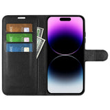 For-iPhone-15-Pro-Shockproof-Wallet-Phone-Cover-PU-Leather-Litchi-Texture-Stand-Mobile-Phone-Case-Black