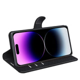 For-iPhone-15-Pro-Shockproof-Wallet-Phone-Cover-PU-Leather-Litchi-Texture-Stand-Mobile-Phone-Case-Black