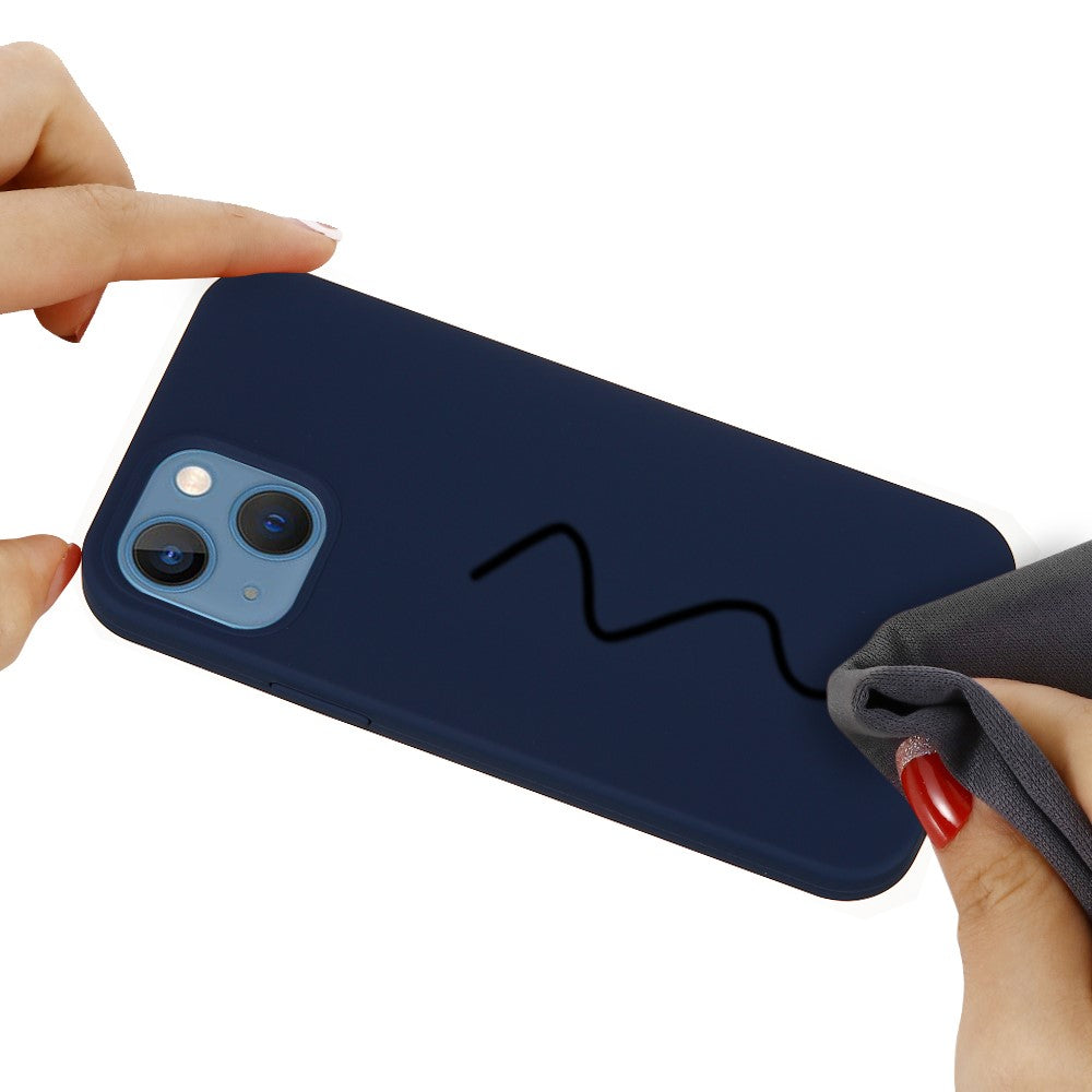 For-iPhone-15-Flexible-Liquid-Silicone-Phone-Case-Soft-Lining-Anti-drop-Cover-Midnight-Blue