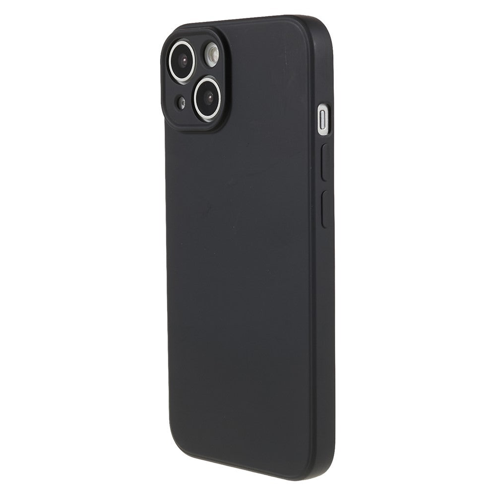 Fiber-Lining-Shell-for-iPhone-15-Candy-Color-Anti-Drop-TPU-Phone-Case-Rubberized-Phone-Cover-Black