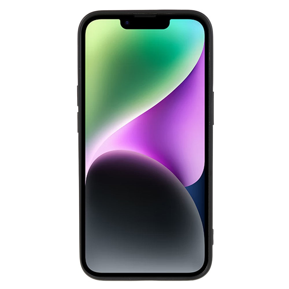 Fiber-Lining-Shell-for-iPhone-15-Candy-Color-Anti-Drop-TPU-Phone-Case-Rubberized-Phone-Cover-Black