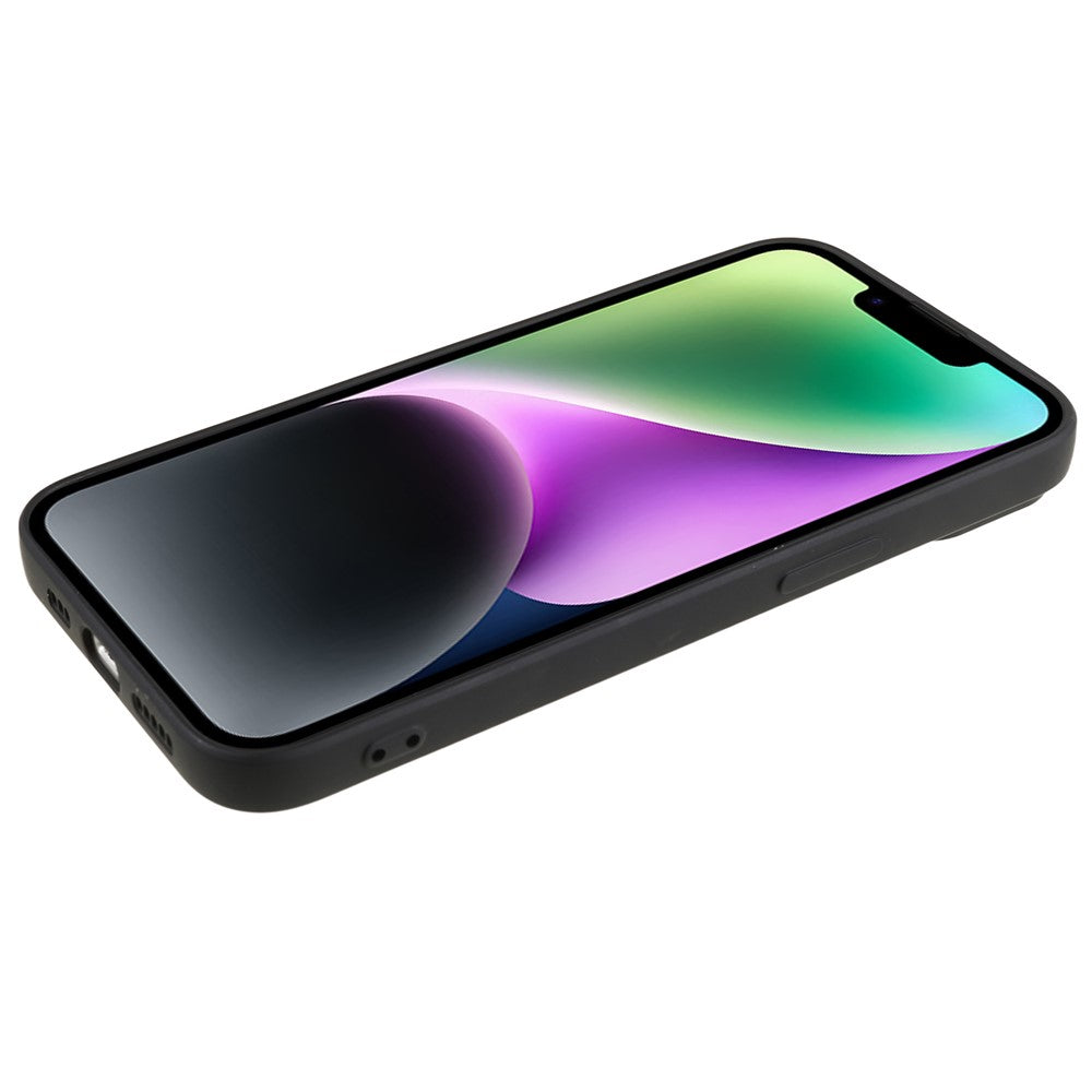 Fiber-Lining-Shell-for-iPhone-15-Candy-Color-Anti-Drop-TPU-Phone-Case-Rubberized-Phone-Cover-Black