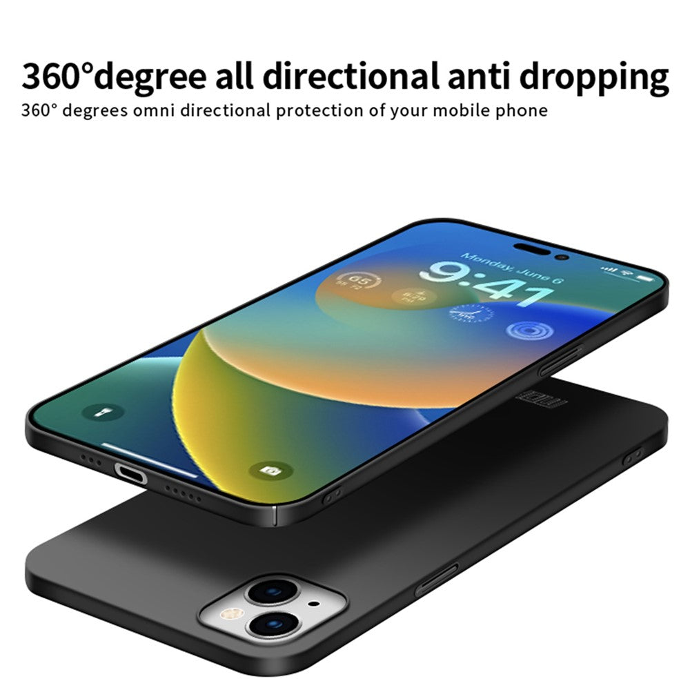 MOFI-JK-PC-Series-1-Shield-for-iPhone-15-Matte-PC-Phone-Case-Dustproof-Cell-Phone-Cover-Black