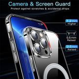 For-iPhone-14-Pro-Clear-Phone-Case-TPU-+-PC-Magnetic-Cover-Compatible-with-MagSafe-Transparent