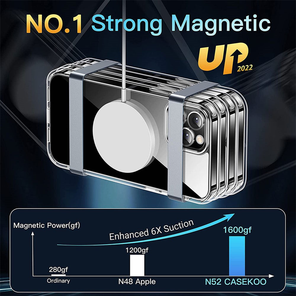For-iPhone-14-Pro-Clear-Phone-Case-TPU-+-PC-Magnetic-Cover-Compatible-with-MagSafe-Transparent