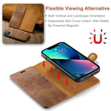 DG.MING-For-iPhone-15-Anti-Scratch-Split-Leather-Wallet-Stand-Cover-Detachable-Magnetic-Phone-Case-Shell-Brown