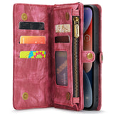 For-iPhone-15-Phone-Cases-CASEME-008-Leather-Cover-with-Detachable-Wallet-and-Strap-Red