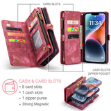 For-iPhone-15-Phone-Cases-CASEME-008-Leather-Cover-with-Detachable-Wallet-and-Strap-Red