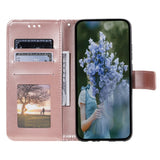For-Samsung-Galaxy-S24-Leather-Case-Mandala-Flower-Wallet-Cover-with-Strap-Rose-Gold