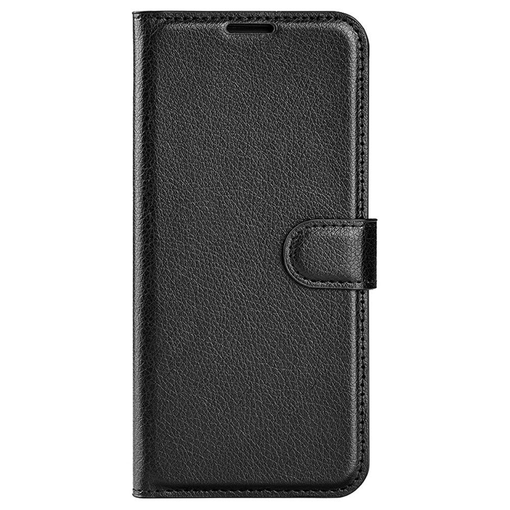 For-Samsung-Galaxy-S24-Case-Magnetic-Closure-Litchi-Texture-Leather-Phone-Cover-Black