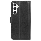 For-Samsung-Galaxy-S24-Case-Magnetic-Closure-Litchi-Texture-Leather-Phone-Cover-Black