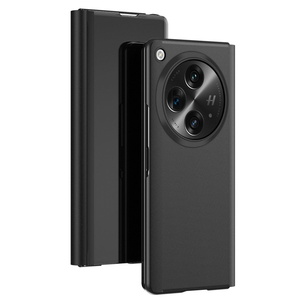 For-OnePlus-Open-/-Oppo-Find-N3-5G-Case-View-Window-Leather-Stand-Phone-Cover-Black