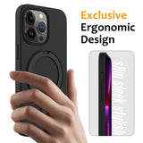 For-iPhone-13-Pro-Kickstand-Case-Magnetic-Phone-Cover-Compatible-with-MagSafe-Black