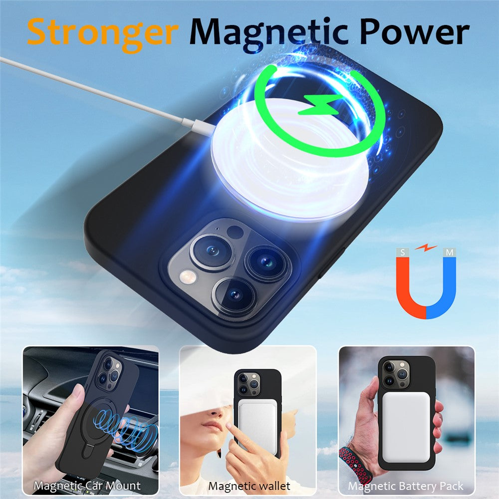 For-iPhone-13-Pro-Kickstand-Case-Magnetic-Phone-Cover-Compatible-with-MagSafe-Black