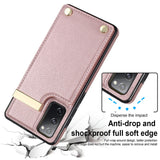 For-Samsung-Galaxy-S20-FE-5G-/-S20-FE-/-S20-FE-2022-/-S20-Lite-Cell-Phone-Case-TPU+PU-Leather-Card-Holder-Cover-Rose-Gold