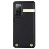 For-Samsung-Galaxy-S20-FE-5G-/-S20-FE-/-S20-FE-2022-/-S20-Lite-Cell-Phone-Case-TPU+PU-Leather-Card-Holder-Cover-Black