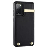 For-Samsung-Galaxy-S20-FE-5G-/-S20-FE-/-S20-FE-2022-/-S20-Lite-Cell-Phone-Case-TPU+PU-Leather-Card-Holder-Cover-Black