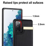 For-Samsung-Galaxy-S20-FE-5G-/-S20-FE-/-S20-FE-2022-/-S20-Lite-Cell-Phone-Case-TPU+PU-Leather-Card-Holder-Cover-Black