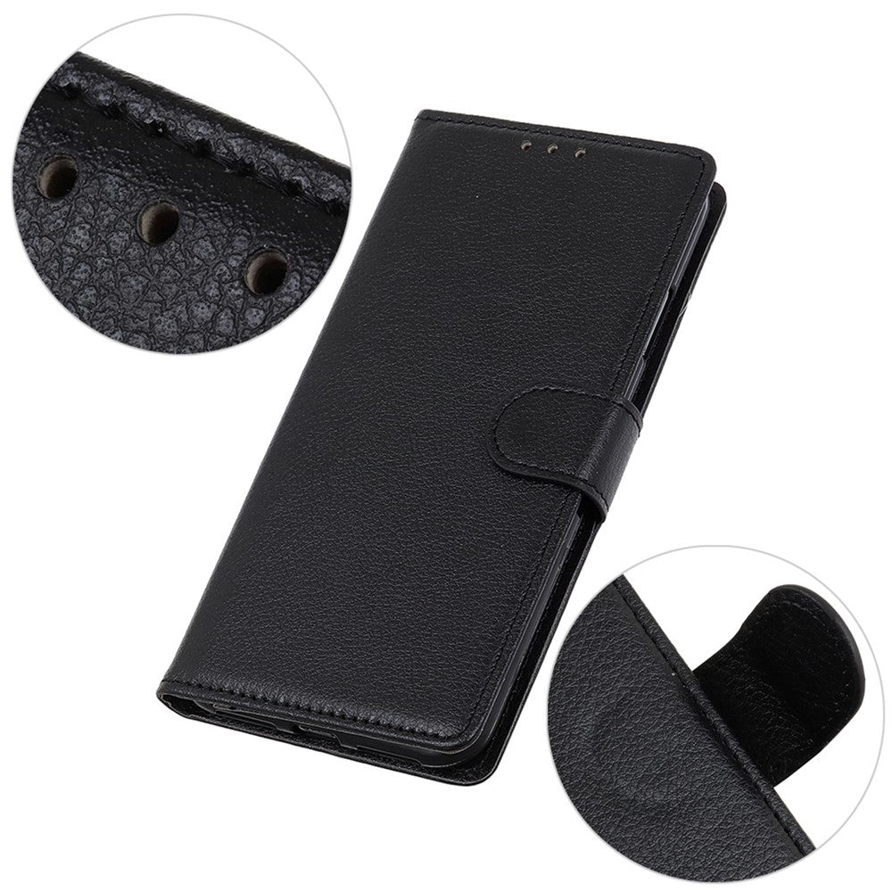 For-Samsung-Galaxy-Xcover7-Leather-Case-Classic-Lychee-Texture-Phone-Wallet-Cover-Black