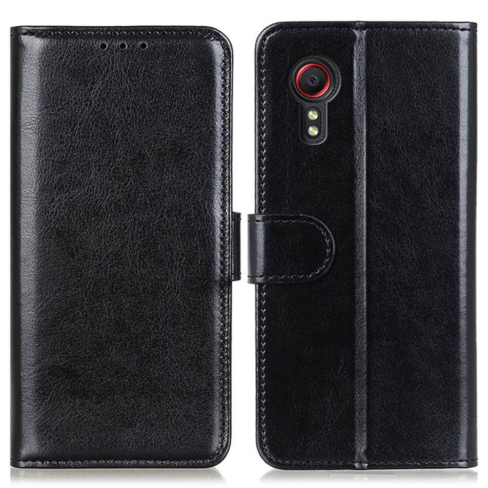 PU-Leather-Cover-for-Samsung-Galaxy-Xcover7-Crazy-Horse-Texture-Cell-Phone-Cases-Black