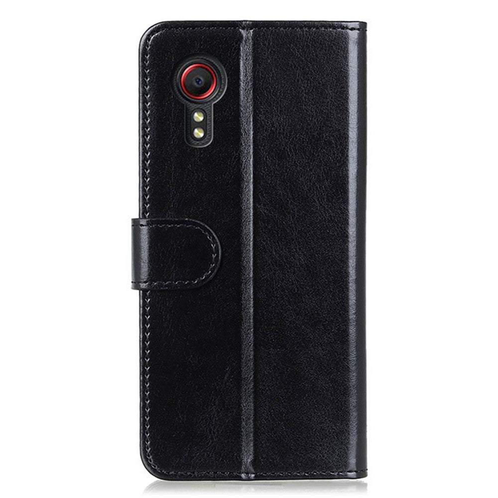 PU-Leather-Cover-for-Samsung-Galaxy-Xcover7-Crazy-Horse-Texture-Cell-Phone-Cases-Black