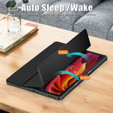 For-Lenovo-Tab-K11-Plus-TB230XC-Case-Auto-Sleep-/-Wake-PU-Leather-Flip-Tablet-Cover-Triple-Fold-Stand-Black