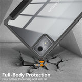 For-Lenovo-Tab-K11-Plus-TB230XC-Case-Auto-Sleep-/-Wake-PU-Leather-Flip-Tablet-Cover-Triple-Fold-Stand-Black