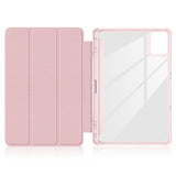 For-Lenovo-Tab-K11-Plus-TB230XC-Case-Auto-Sleep-/-Wake-PU-Leather-Flip-Tablet-Cover-Triple-Fold-Stand-Pink