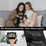 For-iPad-Pro-13-(2025)-/-13-(2024)-Case-Silicone-+-PC-Kickstand-Tablet-Cover-with-Handy-Strap,-Shoulder-Strap-Black-/-Black