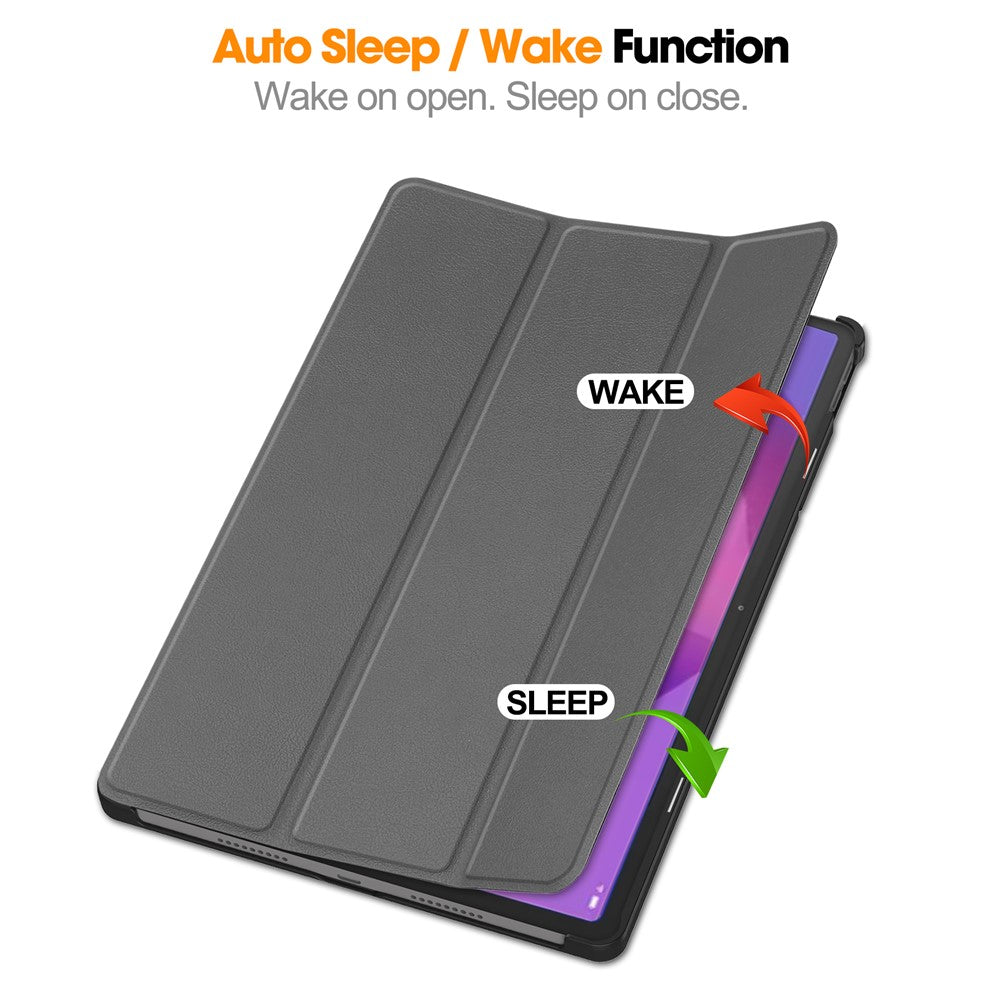 For-Lenovo-Idea-Tab-Pro-Case-Anti-Drop-Leather-Stand-Tablet-Cover-Grey