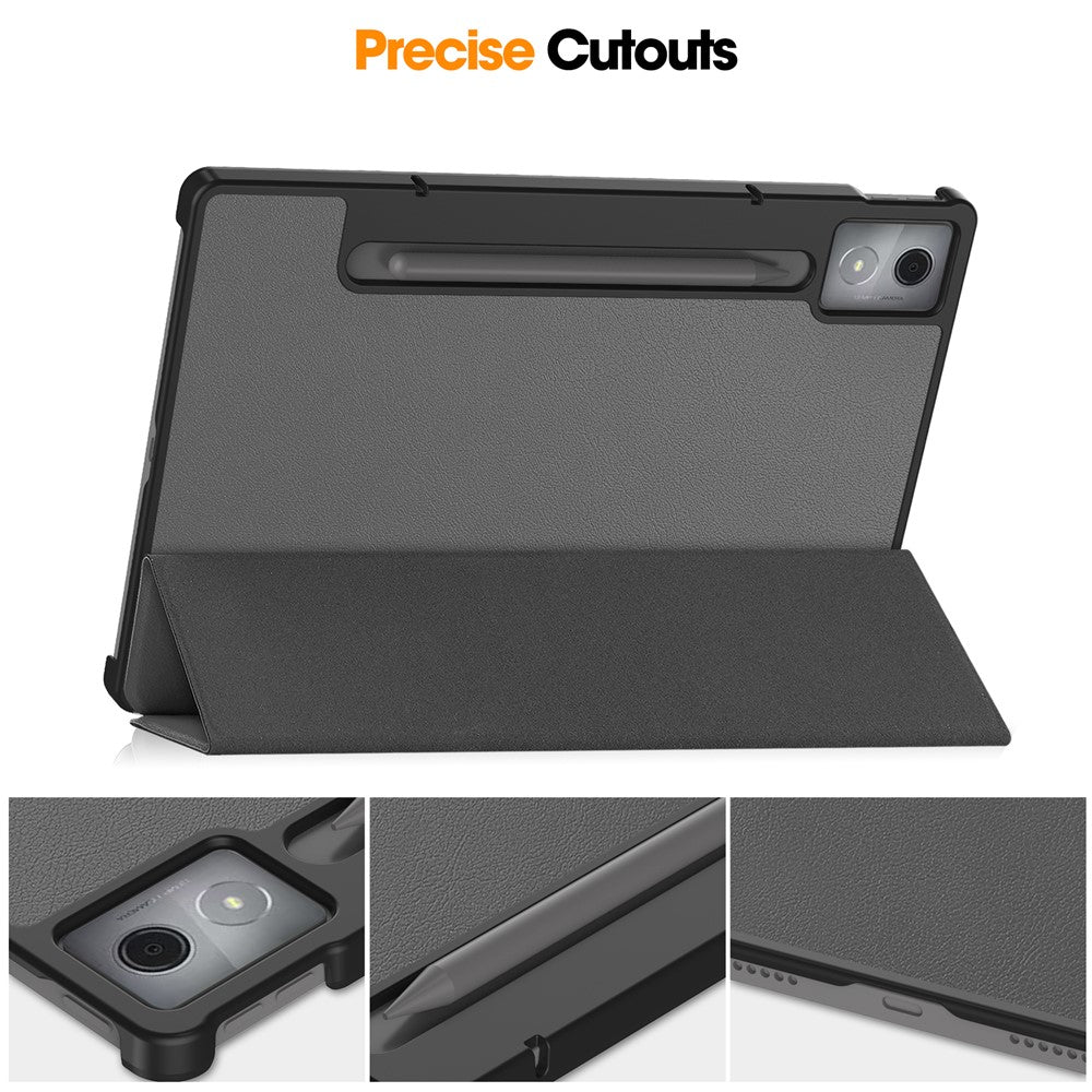 For-Lenovo-Idea-Tab-Pro-Case-Anti-Drop-Leather-Stand-Tablet-Cover-Grey