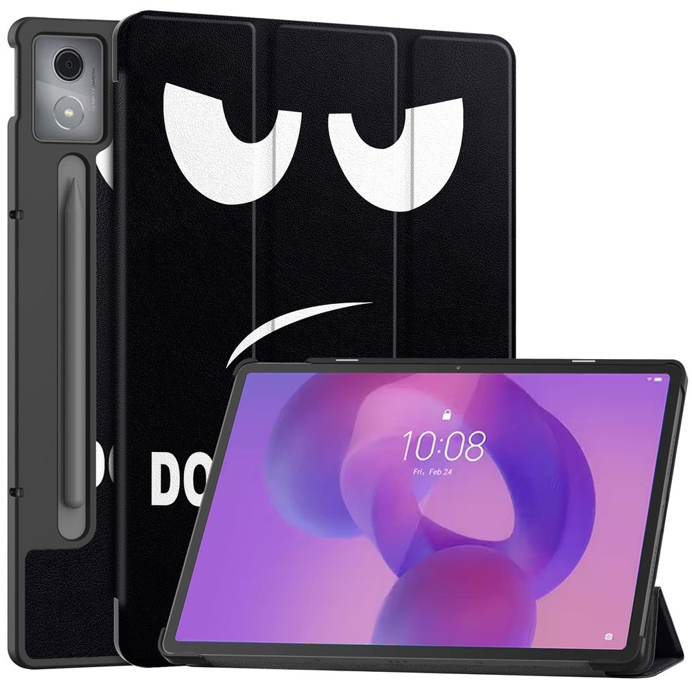For-Lenovo-Idea-Tab-Pro-Case-Pattern-Print-Leather-Stand-Tablet-Cover-Don't-Touch-Me