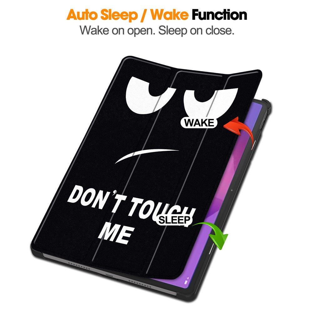 For-Lenovo-Idea-Tab-Pro-Case-Pattern-Print-Leather-Stand-Tablet-Cover-Don't-Touch-Me