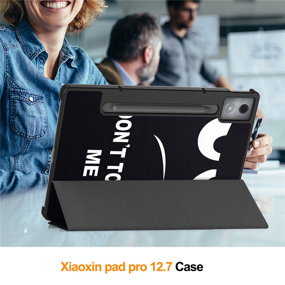 For-Lenovo-Idea-Tab-Pro-Case-Pattern-Print-Leather-Stand-Tablet-Cover-Don't-Touch-Me