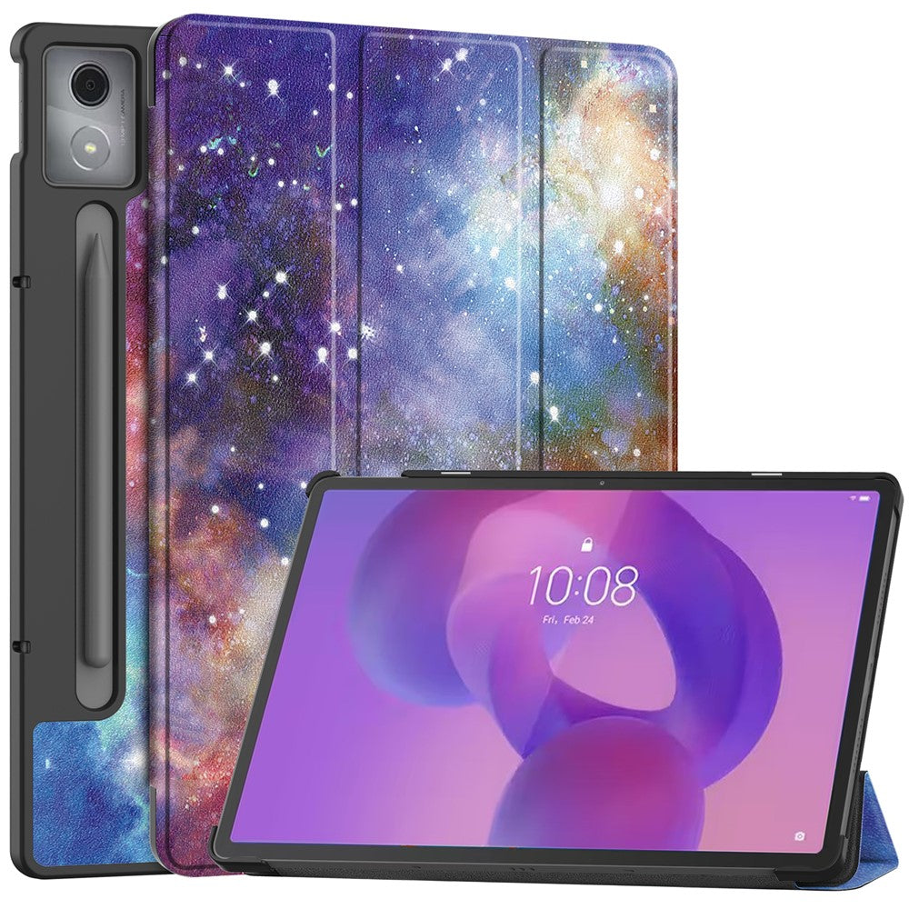 For-Lenovo-Idea-Tab-Pro-Case-Pattern-Print-Leather-Stand-Tablet-Cover-Galaxy