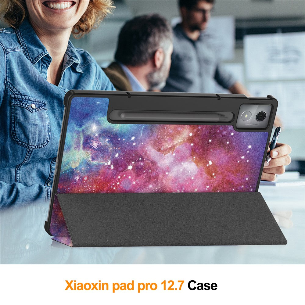 For-Lenovo-Idea-Tab-Pro-Case-Pattern-Print-Leather-Stand-Tablet-Cover-Galaxy