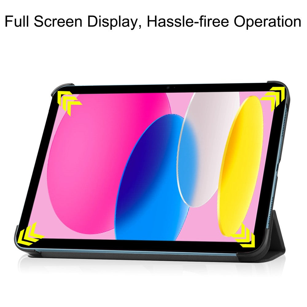For-iPad-(2025)/10.9-(2022)-Case-Anti-Drop-Leather-Tri-fold-Stand-Tablet-Cover-Black