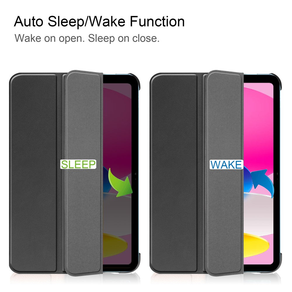 For-iPad-(2025)/10.9-(2022)-Case-Anti-Drop-Leather-Tri-fold-Stand-Tablet-Cover-Black
