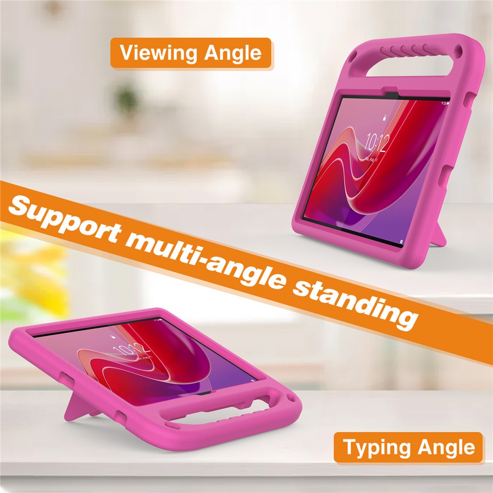 For-Lenovo-Tab-TB311FU-Case-Hand-Grip-Kickstand-Tablet-EVA-Cover-Rose