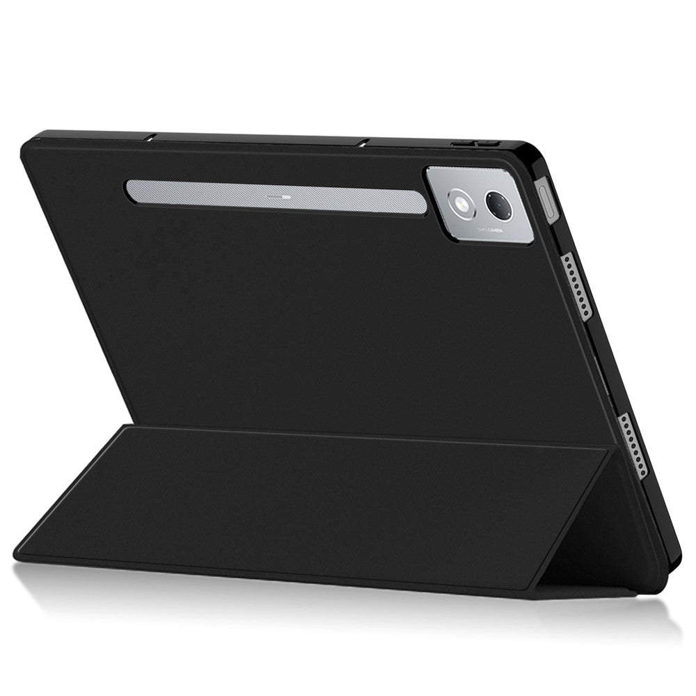 For-Lenovo-Idea-Tab-Pro-/-Xiaoxin-Pad-Pro-12.7-(2025)-Case-PU-Leather-TPU-Back-Trifold-Stand-Tablet-Cover-Black