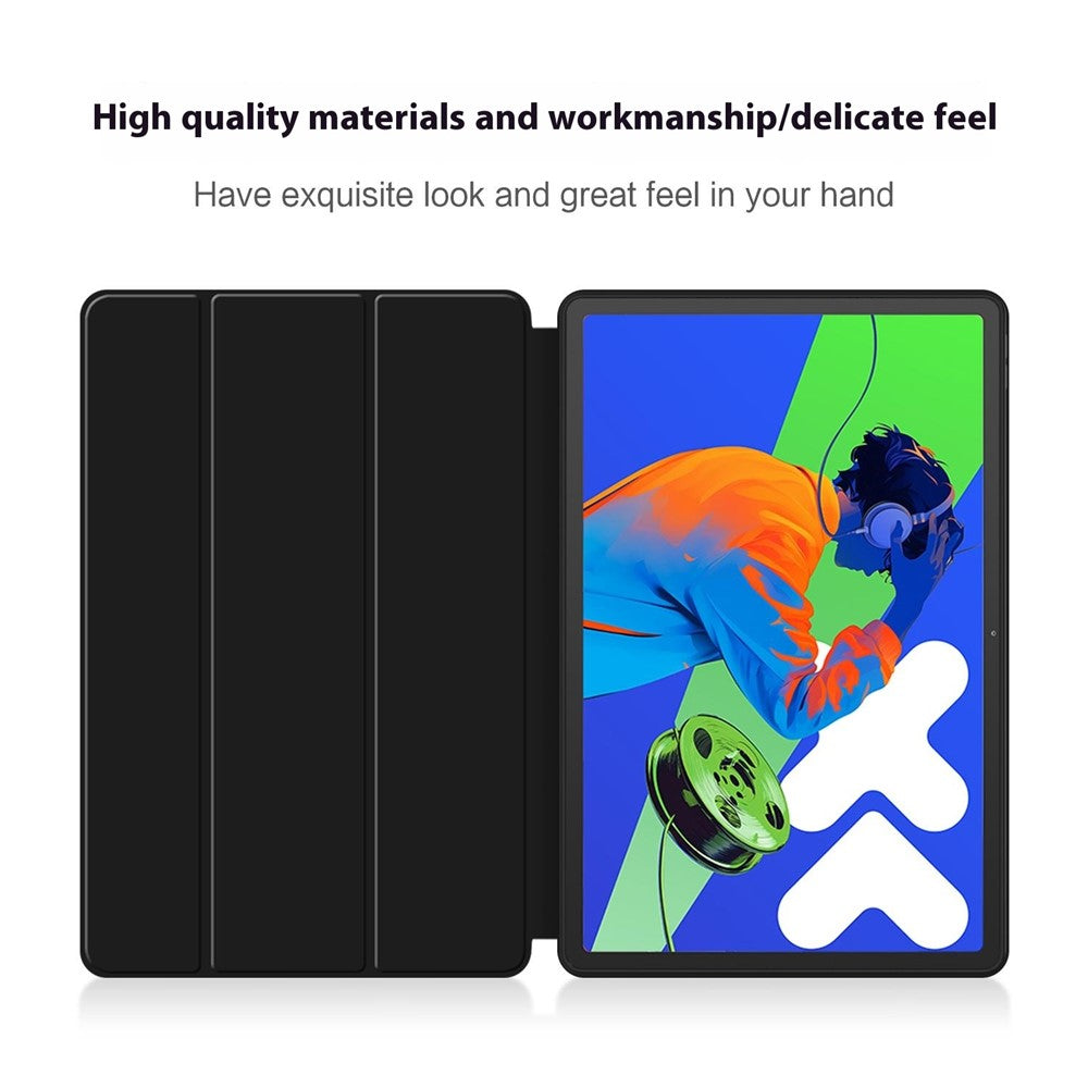 For-Lenovo-Idea-Tab-Pro-/-Xiaoxin-Pad-Pro-12.7-(2025)-Case-PU-Leather-TPU-Back-Trifold-Stand-Tablet-Cover-Black
