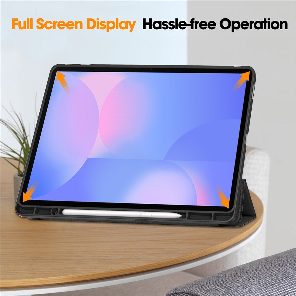 For-Samsung-Galaxy-Tab-S10-FE+-Stand-Case-Shock-Absorbent-Leather-Tablet-Cover-with-Pen-Slot-Black