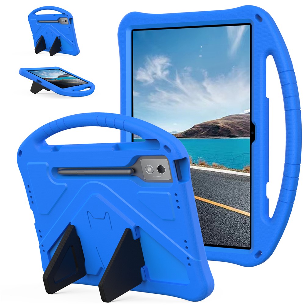 For-Lenovo-Idea-Tab-Pro-(TB-373FU)-Case-EVA-Tablet-Cover-with-Handle-Kickstand-Children-Friendly-Blue