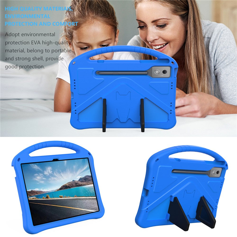 For-Lenovo-Idea-Tab-Pro-(TB-373FU)-Case-EVA-Tablet-Cover-with-Handle-Kickstand-Children-Friendly-Blue