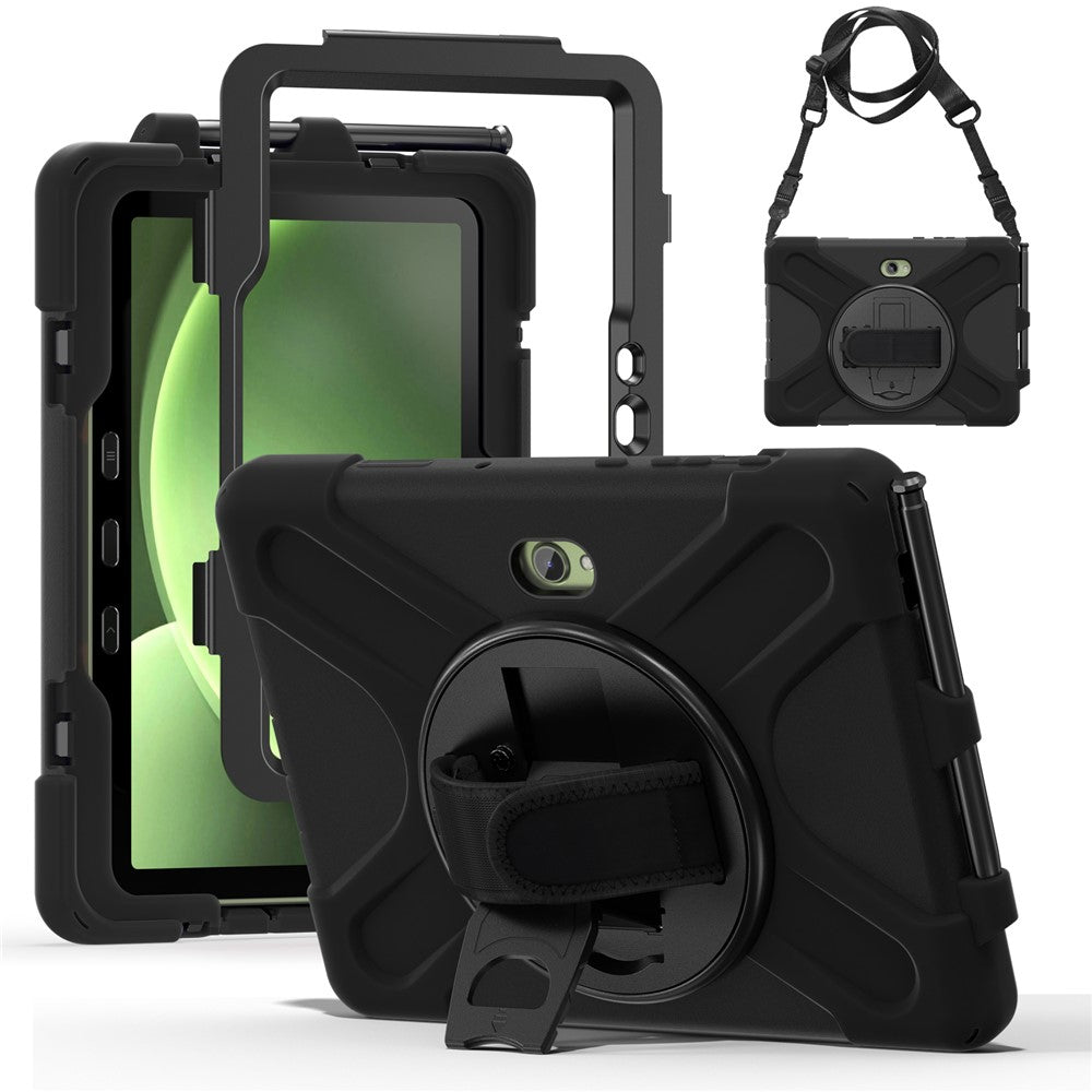For-Samsung-Galaxy-Tab-Active5-Pro-X350-/-X356B-/-Active-Pro-T540-/-T545-/-T547-/-Active4-Pro-T630-/-T636-Kickstand-Case-Cover-with-Shoulder-Strap-Black