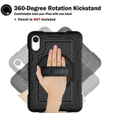 For-Xiaomi-Redmi-Pad-2-Tablet-Case-Silicone-+-PC-Shockproof-Cover-with-Kickstand-Shoulder-Strap-Black