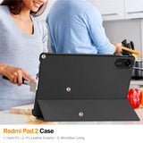 For-Xiaomi-Redmi-Pad-2-Case-Anti-Drop-Leather-Stand-Tablet-Cover-Black