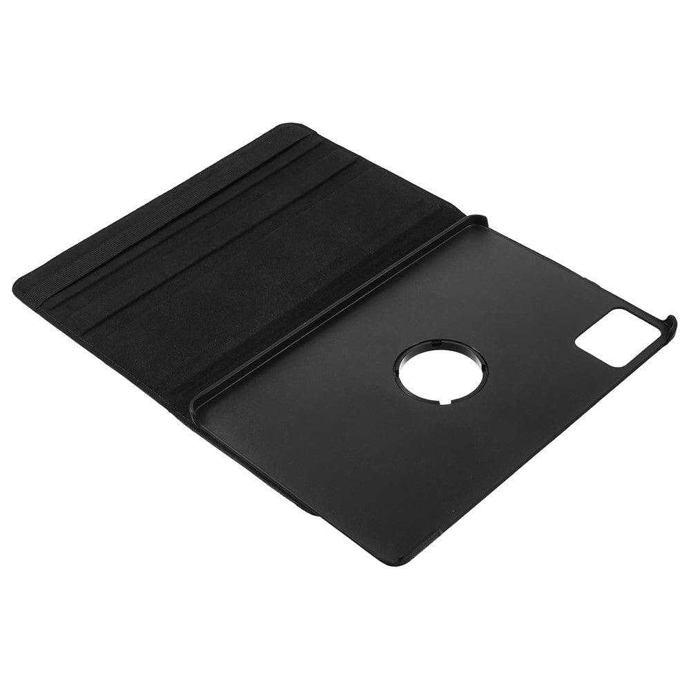 For-Lenovo-Idea-Tab-/-Xiaoxin-Pad-11-2025-Case-Rotating-Stand-PU-Leather-+-PC-Tablet-Cover-with-Elastic-Band-Black