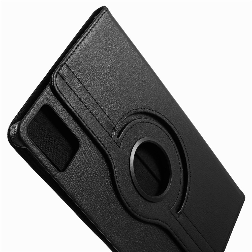 For-Lenovo-Idea-Tab-/-Xiaoxin-Pad-11-2025-Case-Rotating-Stand-PU-Leather-+-PC-Tablet-Cover-with-Elastic-Band-Black
